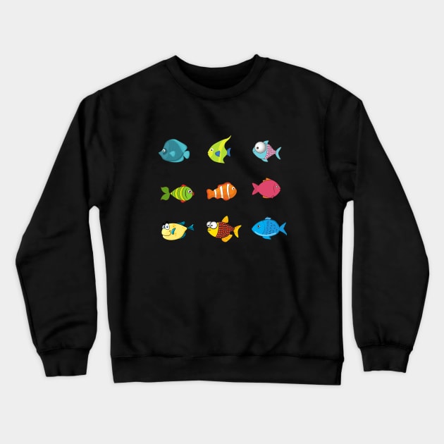 Cute Fish Design Fishy Fishies Fishing Crewneck Sweatshirt by Marham19